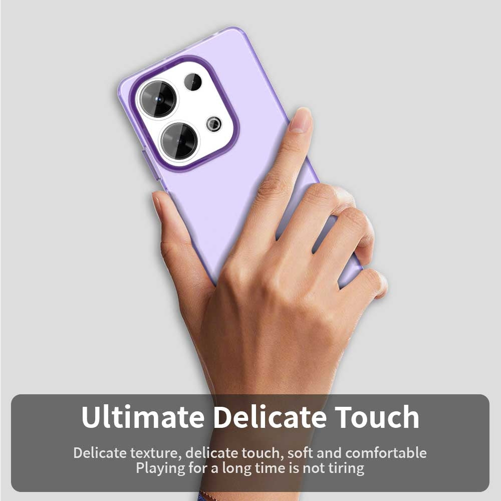 For Xiaomi Poco M6 Pro 4G Candy PC Hybrid TPU Shockproof Phone Case(Purple)