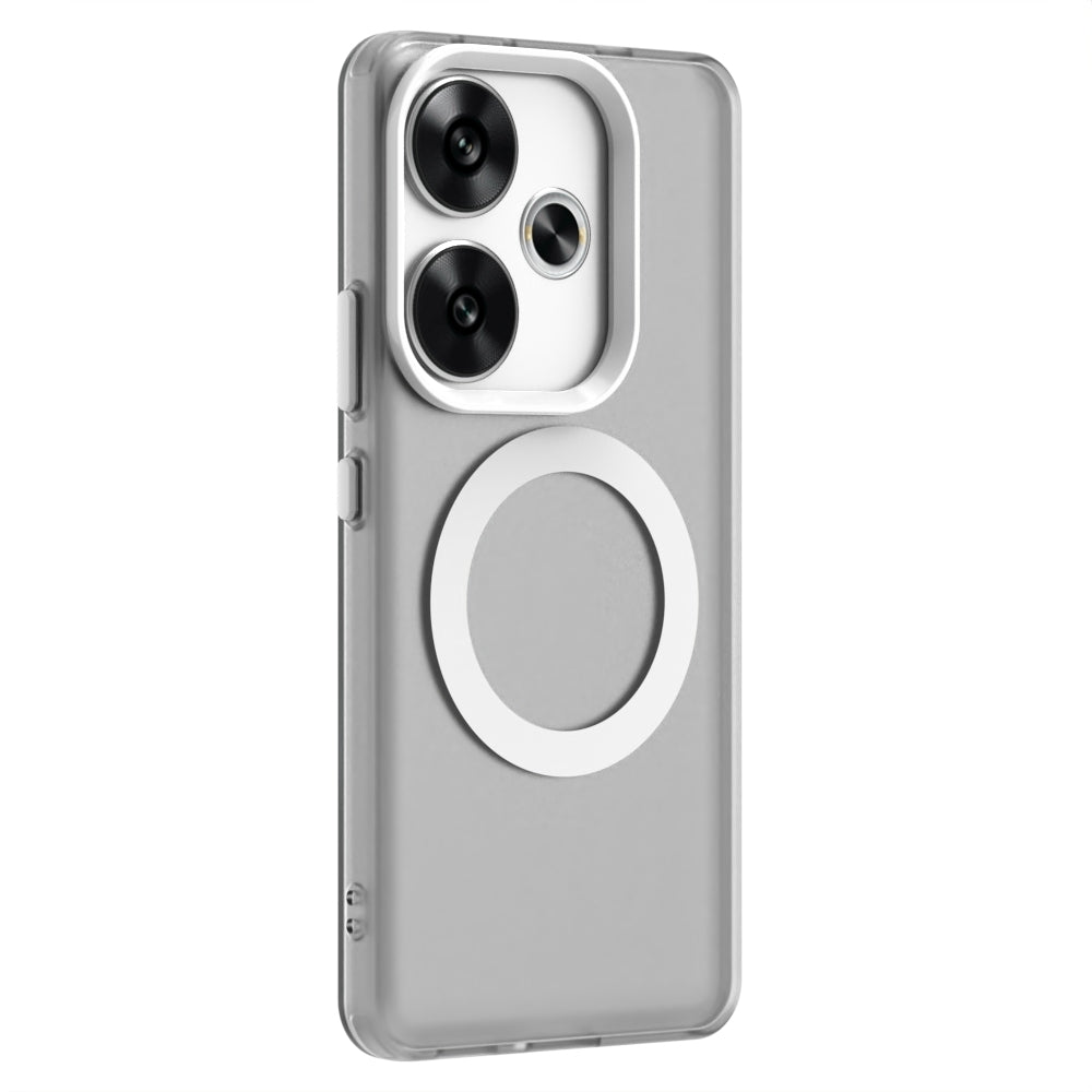 For Xiaomi Poco F6 5G Candy Magsafe PC Hybrid TPU Phone Case(White)