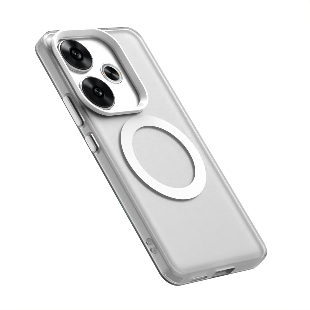 For Xiaomi Poco F6 5G Candy Magsafe PC Hybrid TPU Phone Case(White)