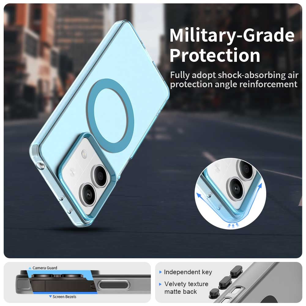 For Xiaomi Poco X6 Neo 5G Candy Magsafe PC Hybrid TPU Phone Case(Blue)