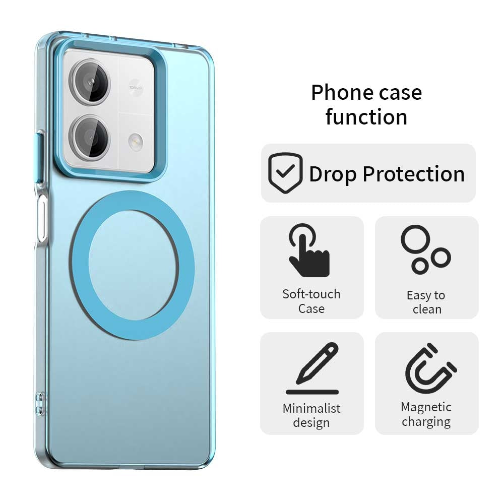 For Xiaomi Poco X6 Neo 5G Candy Magsafe PC Hybrid TPU Phone Case(Blue)