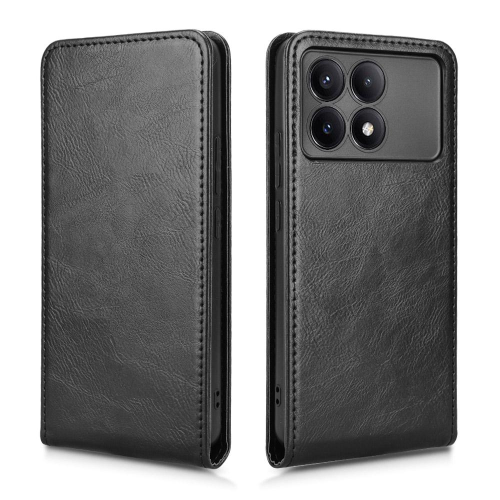 For Xiaomi Poco F6 Pro / Redmi K70 / K70 Pro Magnetic Vertical Flip Leather Phone Case(Black)