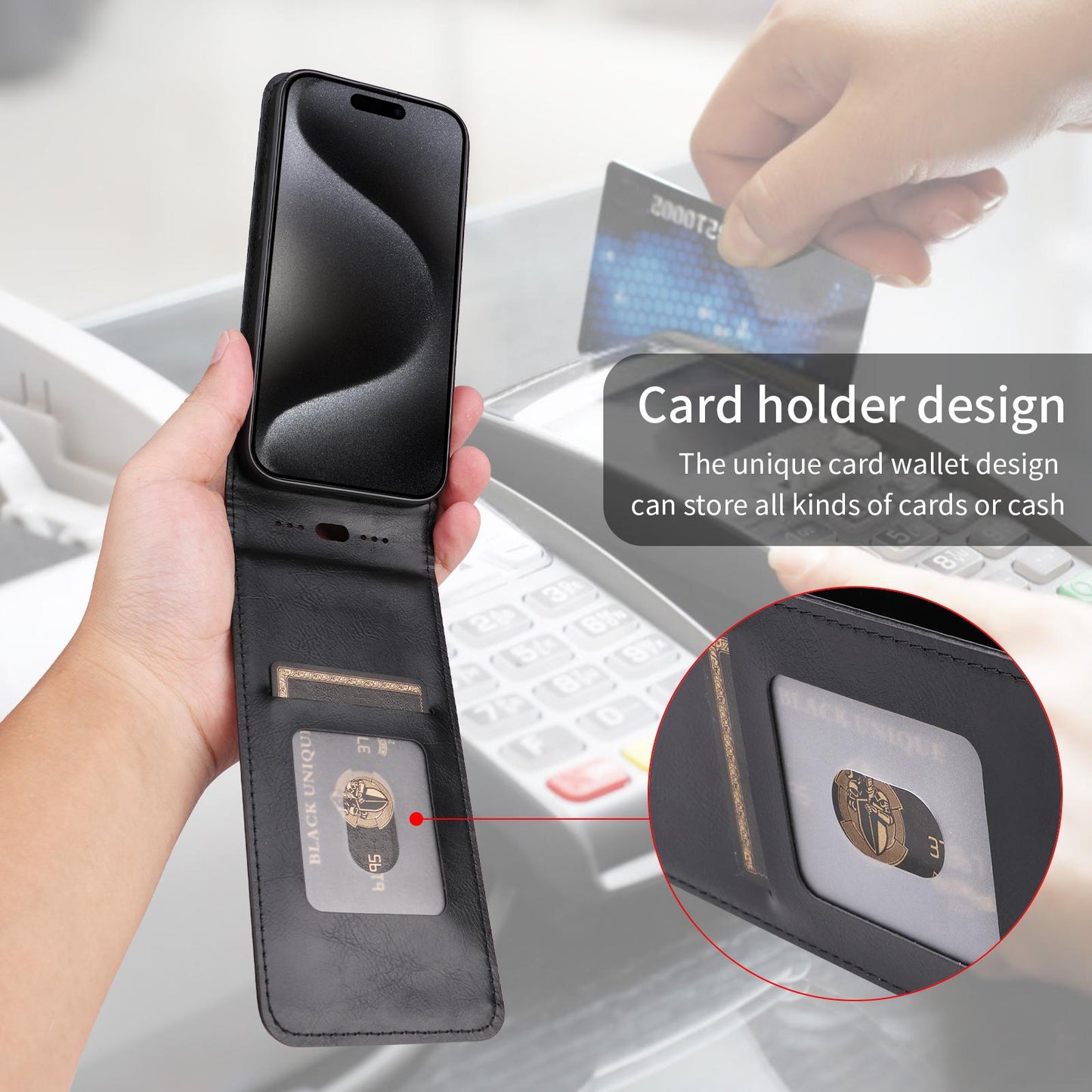 For Xiaomi Poco F6 Pro / Redmi K70 / K70 Pro Magnetic Vertical Flip Leather Phone Case(Black)