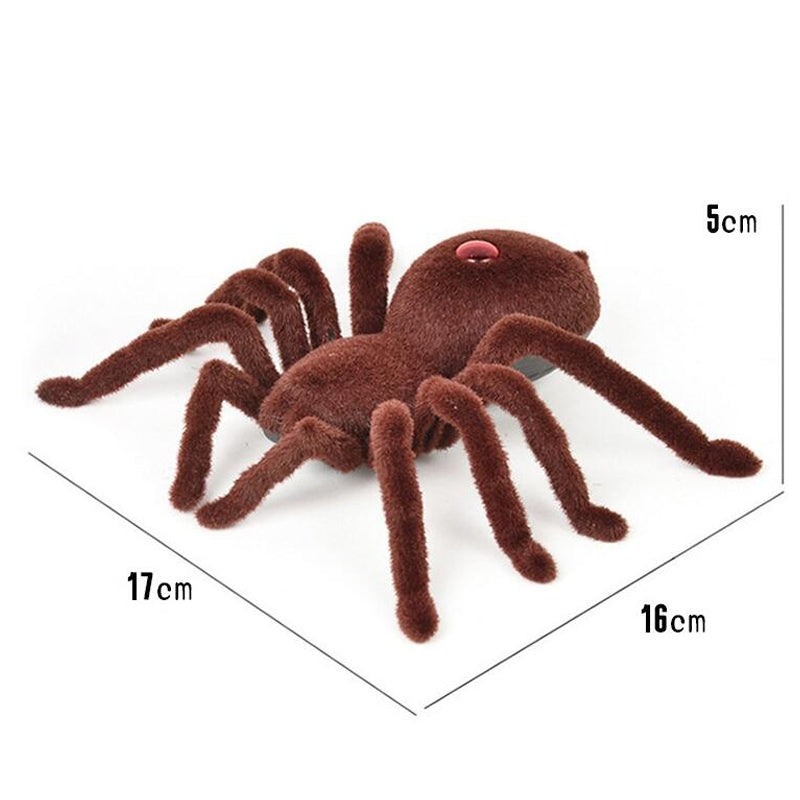 Electric Animal Toy Infrared Remote Control Simulation Spider Model(Brown)
