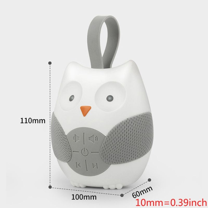 Baby Bedside Hanging Bell Sound Soothing Sleep Soft Owl Music Box Toy(White)