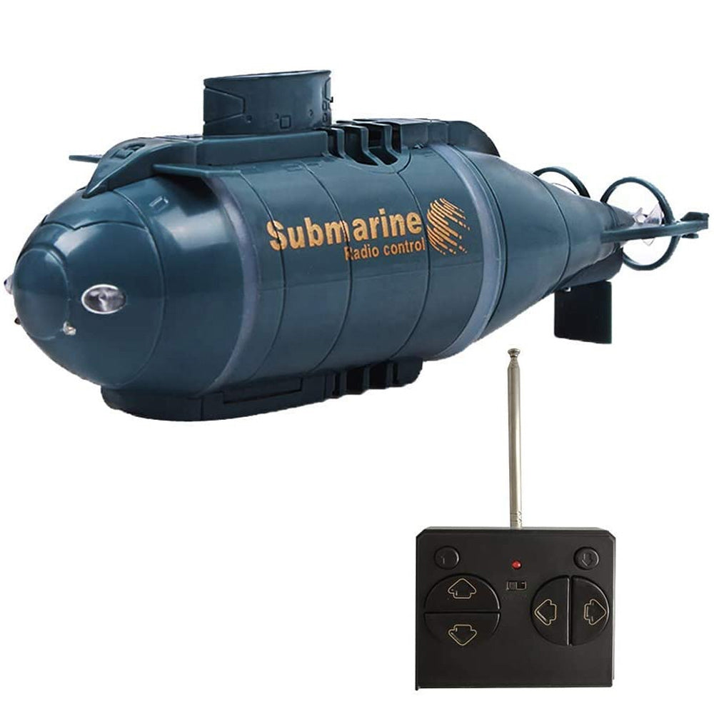 Children 2.4G Electric Six Way Mini Submarine Model Boy Playing In Water Remote Control Boat Nuclear Submarine(Blue)