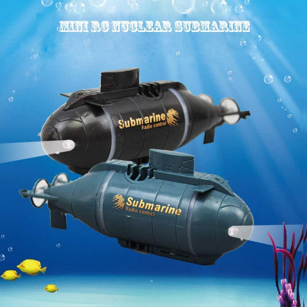 Children 2.4G Electric Six Way Mini Submarine Model Boy Playing In Water Remote Control Boat Nuclear Submarine(Blue)