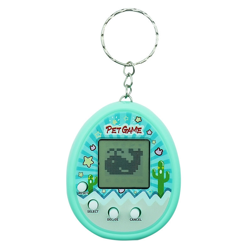 Electronic Pet Game Toy Feed Genie Nostalgic Virtual Cyber Digital Game Keychain Toy For Kids, Style: Cactus (Green)