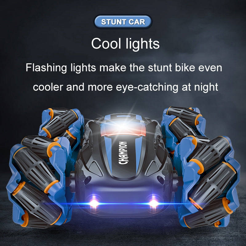 2.4G Stunt RC Car Drift Car Double sided Racing Tumble Buggy Toy, Style: Single RC Green