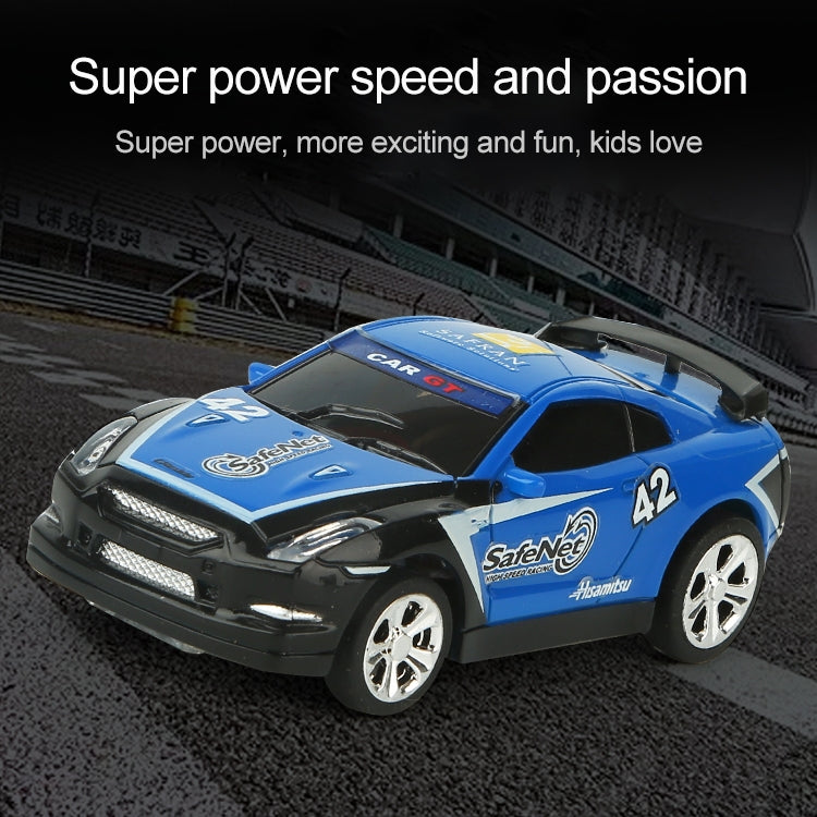 Coke Can Mini RC Car Radio Remote Control Micro Racing Car(Blue)